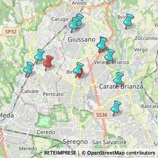 Mappa Via Giacomo Puccini, 20833 Giussano MB, Italia (2.18083)