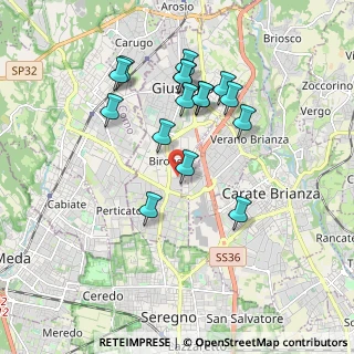 Mappa Via Giacomo Puccini, 20833 Giussano MB, Italia (1.73063)