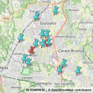 Mappa Via puccini, 20833 Giussano MB, Italia (1.95214)