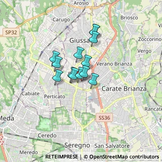 Mappa Via Giacomo Puccini, 20833 Giussano MB, Italia (1.11462)