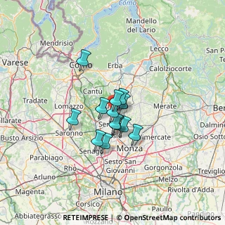 Mappa Via Giacomo Puccini, 20833 Giussano MB, Italia (7.89615)