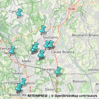 Mappa Via Giacomo Puccini, 20833 Giussano MB, Italia (4.605)