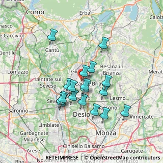 Mappa Via puccini, 20833 Giussano MB, Italia (5.98722)