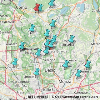 Mappa Via Giacomo Puccini, 20833 Giussano MB, Italia (8.532)
