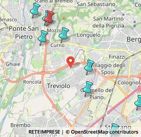 Mappa Via Carlo Alberto dalla Chiesa, 24048 Treviolo BG, Italia (2.98364)