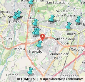 Mappa Via Carlo Alberto dalla Chiesa, 24048 Treviolo BG, Italia (2.20909)