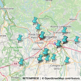 Mappa Via Carlo Alberto dalla Chiesa, 24048 Treviolo BG, Italia (8.633)