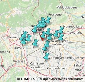 Mappa Via zona industriale laghi, 36056 Tezze sul Brenta VI, Italia (9.721)