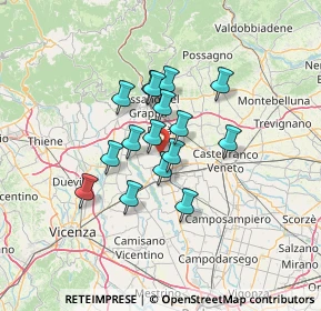 Mappa Via zona industriale laghi, 36056 Tezze sul Brenta VI, Italia (9.56438)