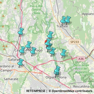 Mappa Piazza di San Giovanni, 21054 Fagnano Olona VA, Italia (3.75714)