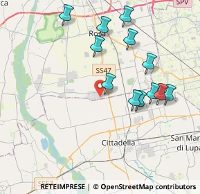 Mappa Via Laghi, 36056 Tezze sul Brenta VI, Italia (3.8975)