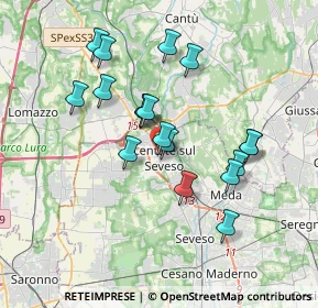 Mappa Via Monte Bianco, 20823 Lentate sul Seveso MB, Italia (3.22667)