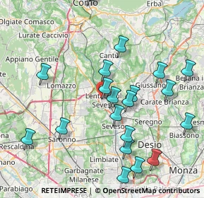 Mappa Via Monte Bianco, 20823 Lentate sul Seveso MB, Italia (8.654)