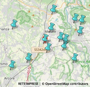 Mappa Via XXV Aprile, 23875 Osnago LC, Italia (4.33571)