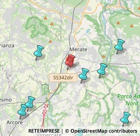 Mappa Via XXV Aprile, 23875 Osnago LC, Italia (6.15583)