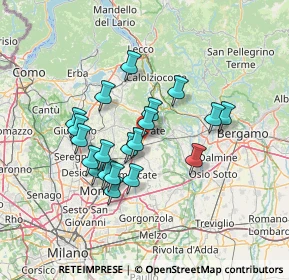 Mappa Via XXV Aprile, 23875 Osnago LC, Italia (11.7145)