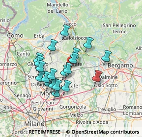 Mappa Via Bellini, 23875 Osnago LC, Italia (11.5785)