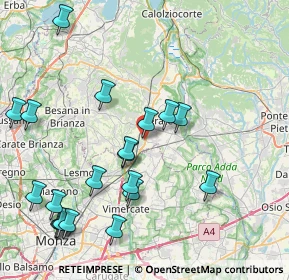 Mappa Via Bellini, 23875 Osnago LC, Italia (9.447)