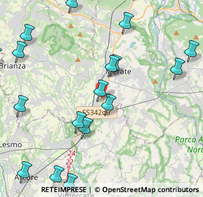 Mappa Via Bellini, 23875 Osnago LC, Italia (5.8115)