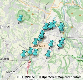 Mappa Via Bellini, 23875 Osnago LC, Italia (2.83)