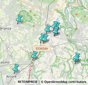 Mappa Via Bellini, 23875 Osnago LC, Italia (3.51333)
