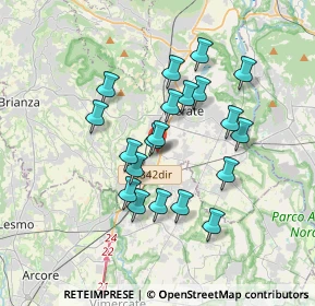 Mappa Via Bellini, 23875 Osnago LC, Italia (3.022)