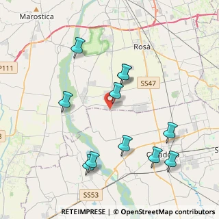Mappa Via S. Lucia, 36056 Tezze sul Brenta VI, Italia (4.11727)