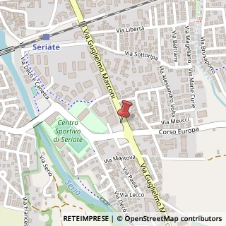 Mappa Via Marconi Guglielmo, 24068 Seriate BG, Italia, 24068 Seriate, Bergamo (Lombardia)
