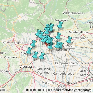 Mappa Via San Giuseppe, 36056 Tezze sul Brenta VI, Italia (8.652)