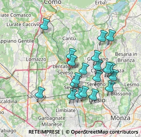 Mappa Via Giovanni Cimabue, 20823 Lentate sul Seveso MB, Italia (6.857)