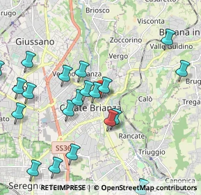 Mappa Via Alessandro Volta, 20841 Carate Brianza MB, Italia (2.3525)