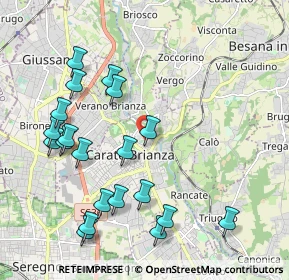 Mappa Via Alessandro Volta, 20841 Carate Brianza MB, Italia (2.2385)