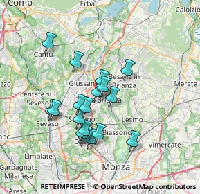 Mappa Via Alessandro Volta, 20841 Carate Brianza MB, Italia (5.93556)