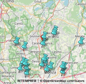 Mappa Via Alessandro Volta, 20841 Carate Brianza MB, Italia (9.6355)