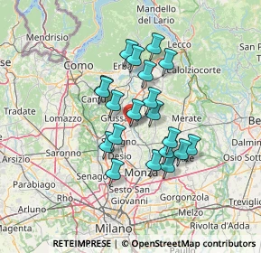 Mappa Via Alessandro Volta, 20841 Carate Brianza MB, Italia (10.642)