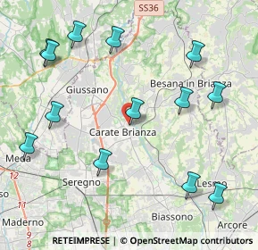 Mappa Via Alessandro Volta, 20841 Carate Brianza MB, Italia (4.86846)