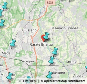 Mappa Via Alessandro Volta, 20841 Carate Brianza MB, Italia (6.45429)