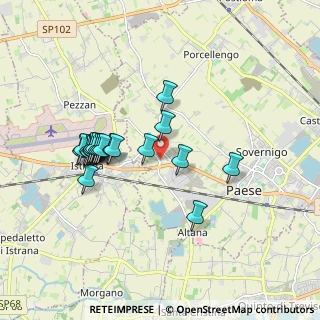 Mappa Via Ruzzante, 31038 Paese TV, Italia (1.659)