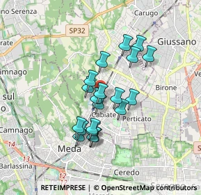 Mappa Via IV Novembre, 22060 Cabiate CO, Italia (1.365)