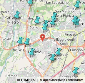 Mappa Via G. Falcone, 24048 Treviolo BG, Italia (2.34176)