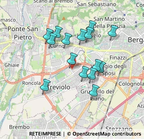 Mappa Via G. Falcone, 24048 Treviolo BG, Italia (1.532)