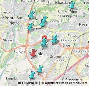 Mappa Via G. Falcone, 24048 Treviolo BG, Italia (1.75)