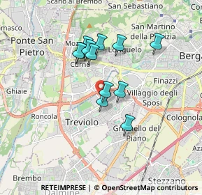Mappa Via G. Falcone, 24048 Treviolo BG, Italia (1.38833)