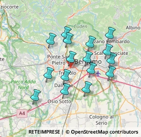 Mappa Via G. Falcone, 24048 Treviolo BG, Italia (6.27313)