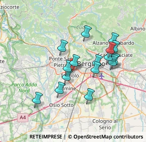 Mappa Via G. Falcone, 24048 Treviolo BG, Italia (6.28125)