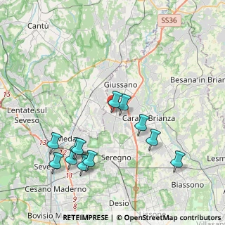 Mappa Via Frencesco Petrarca, 20833 Giussano MB, Italia (4.305)