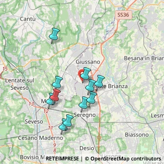 Mappa Via Frencesco Petrarca, 20833 Giussano MB, Italia (3.40636)