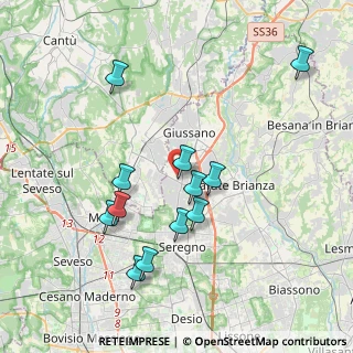 Mappa Via Francesco Petrarca, 20833 Giussano MB, Italia (3.73917)
