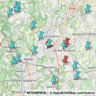 Mappa Via Frencesco Petrarca, 20833 Giussano MB, Italia (5.5375)