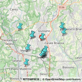 Mappa Via Frencesco Petrarca, 20833 Giussano MB, Italia (3.50214)